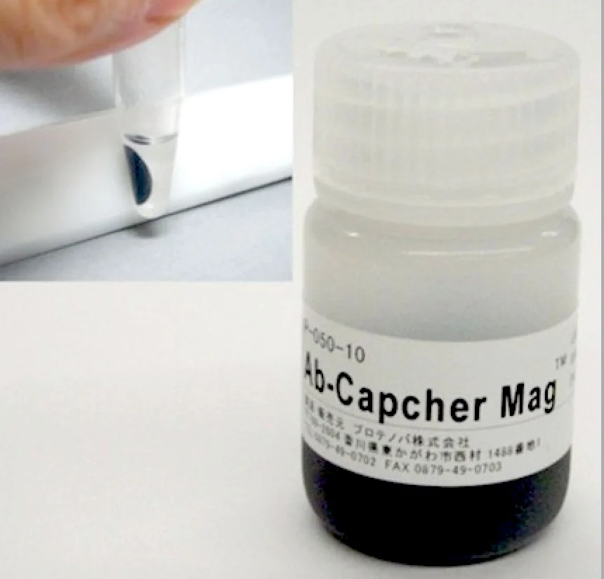 ヒト・マウス・ラットのモノクローナル抗体精製に便利な磁気ビーズ Ab-Capcher Mag