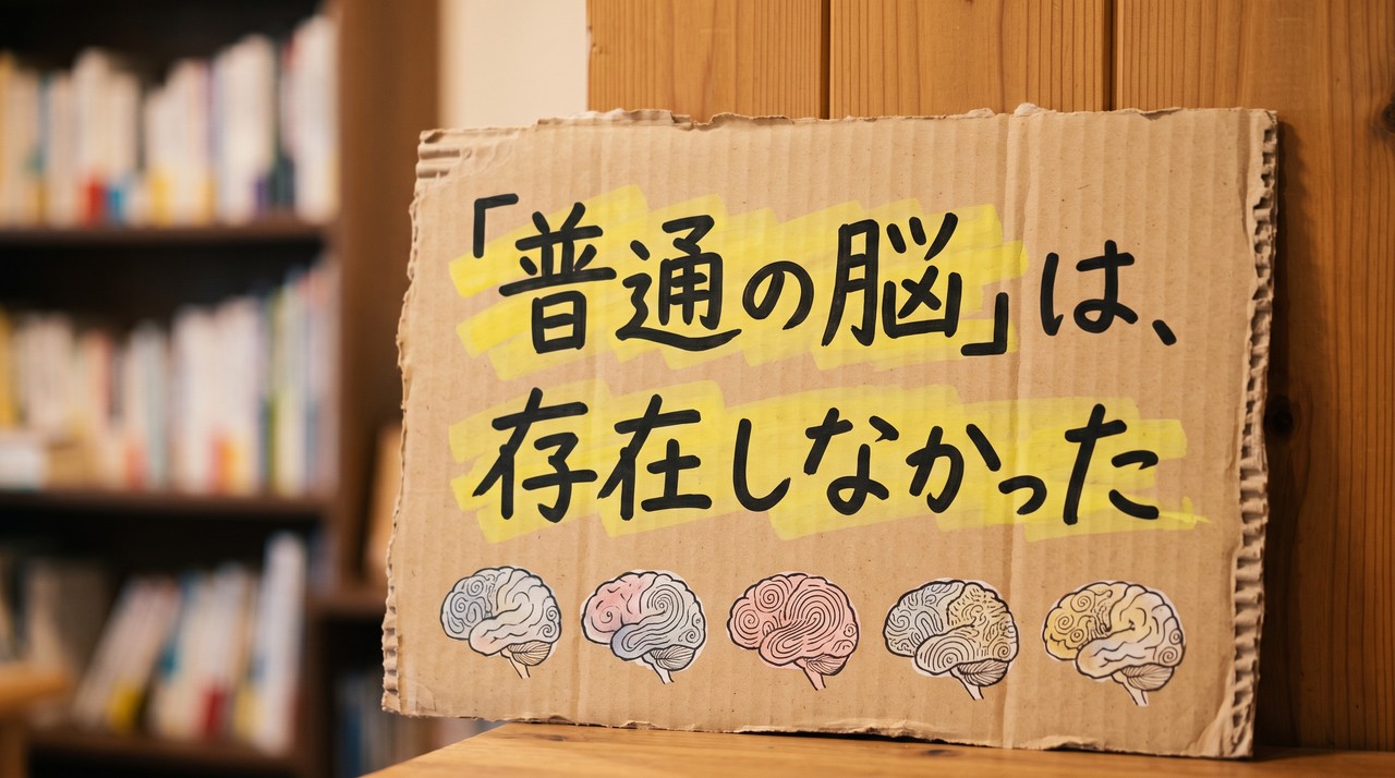 「普通の脳」は存在しなかったことを表す、指紋のように違う脳のイラスト
